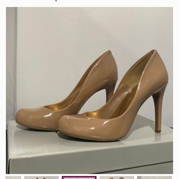 Jessica Simpson Nude Patent Leather Pumps - Picture 1 of 11